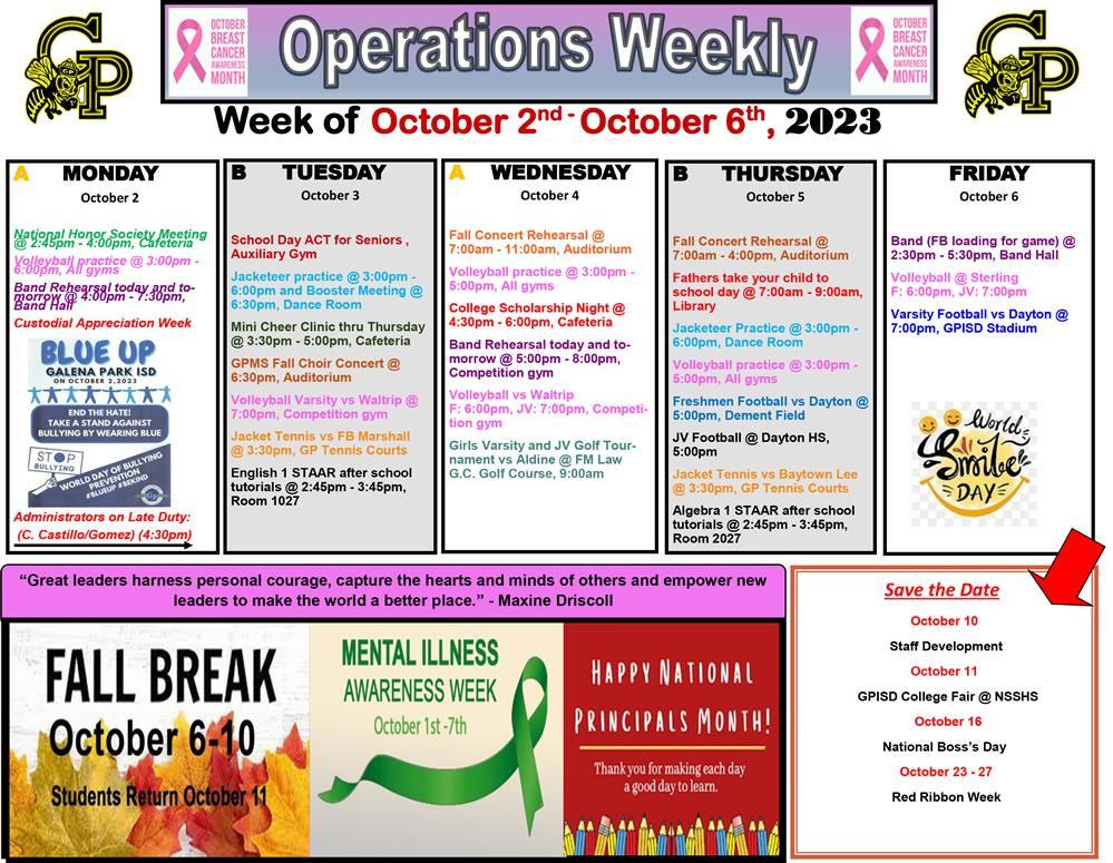  Operations Weekly